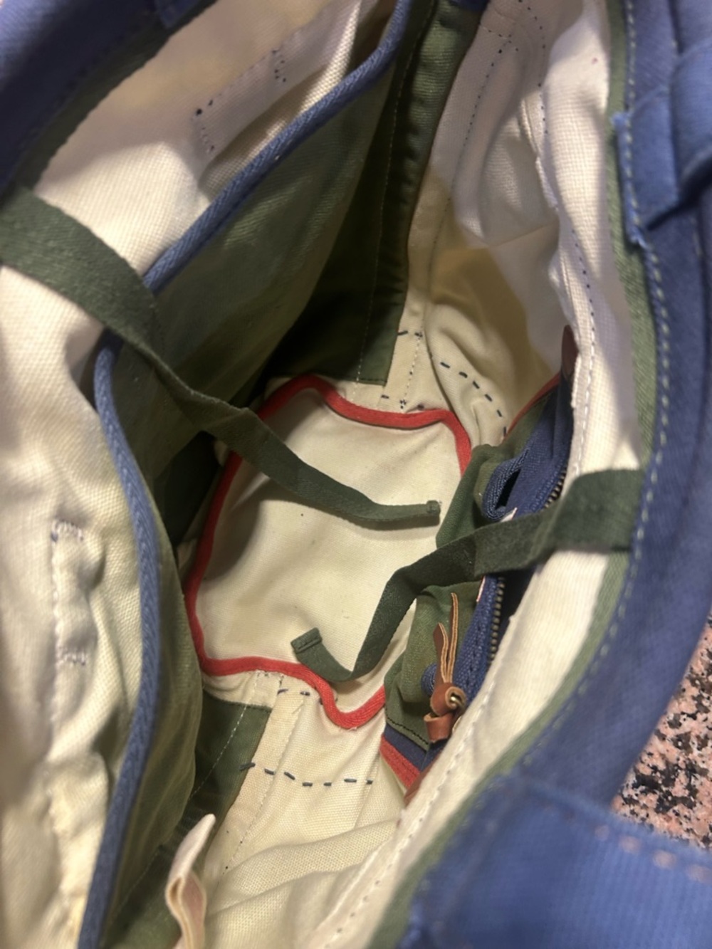 Vtg Lucky Brand Dungarees Canvas Tote Bucket Mail Bag - Picture 11 of 12